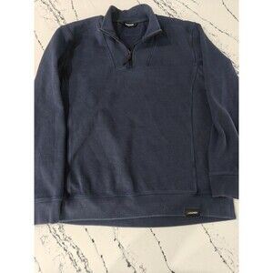 Legends Highland Quarter 1/4 Zip Gym Golf Long Sleeve Pullover Blue Mens Large